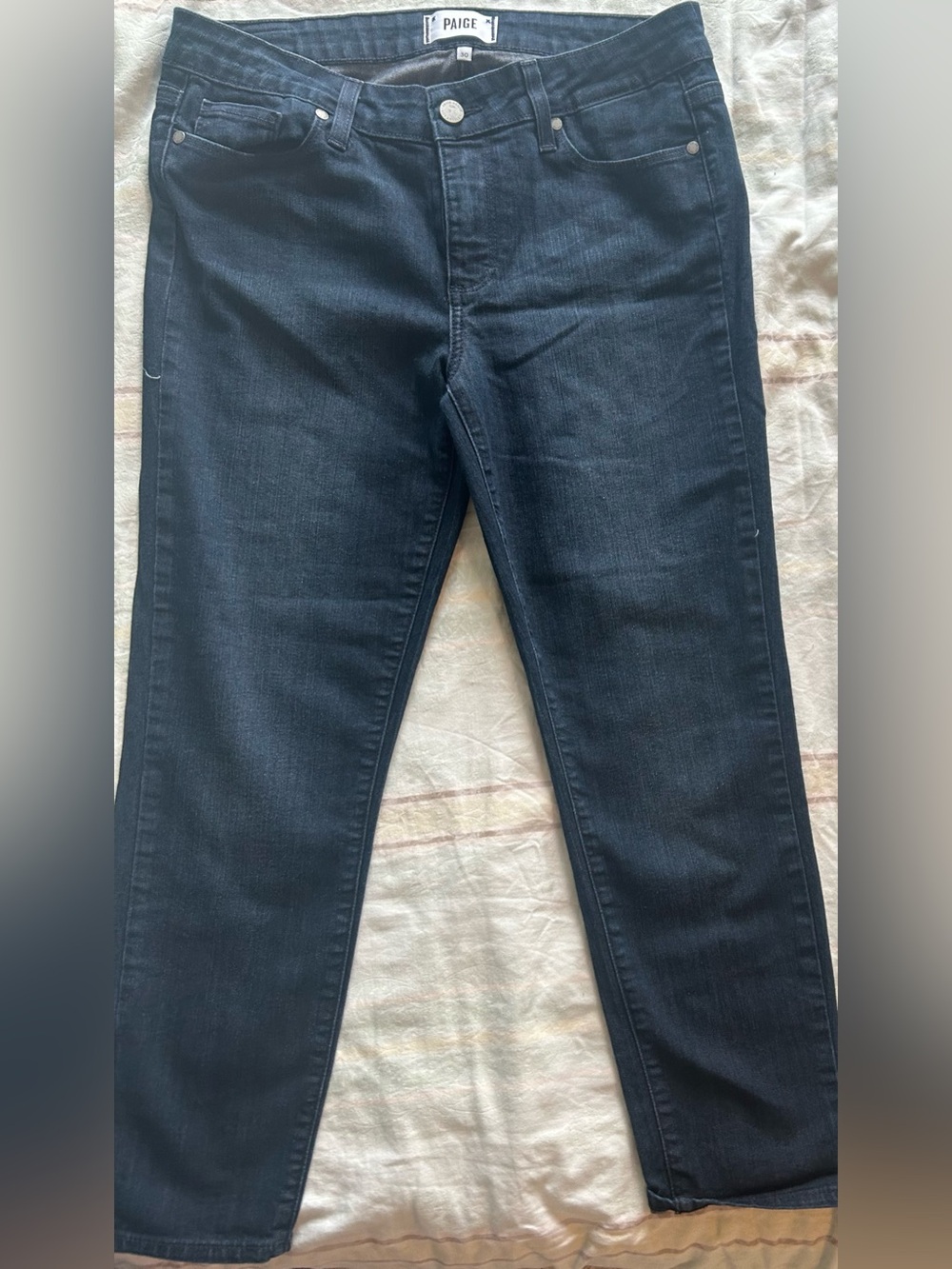 PAIGE Women’s Kylie Crop Jeans Dark Blue Wash 30